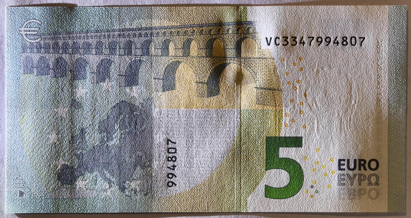 紫瑗钱币——第359期拍卖——纸币场 欧元 西班牙 2013年 加尔桥 5欧元 UNC