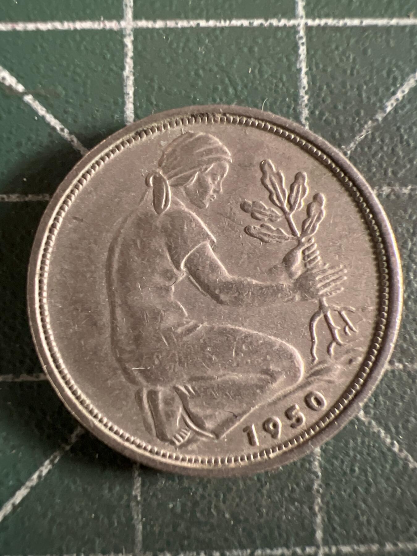 第613期 硬币专场 （无押金，捡漏，全场50包邮，偏远地区除外，接收代拍业务） 德国50分 D