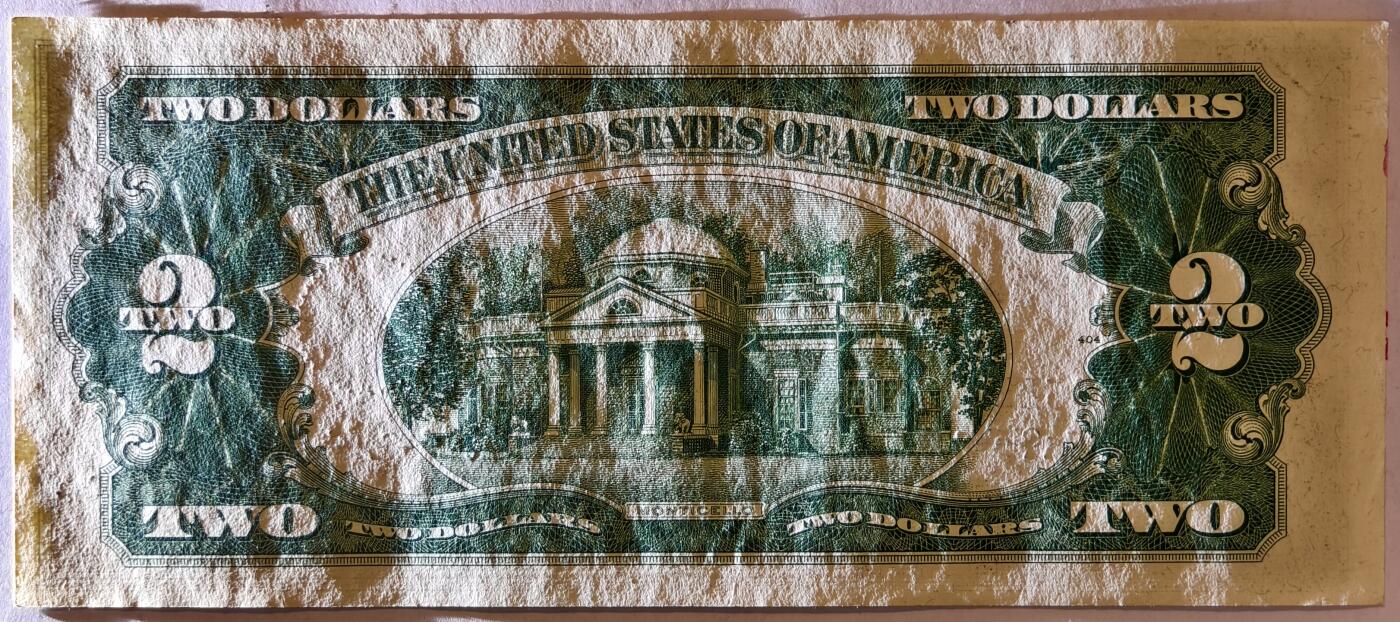 紫瑗钱币——第359期拍卖——纸币场 美国 1953年 C序列 托马斯·杰斐逊 2美元 红印 政府券 AU