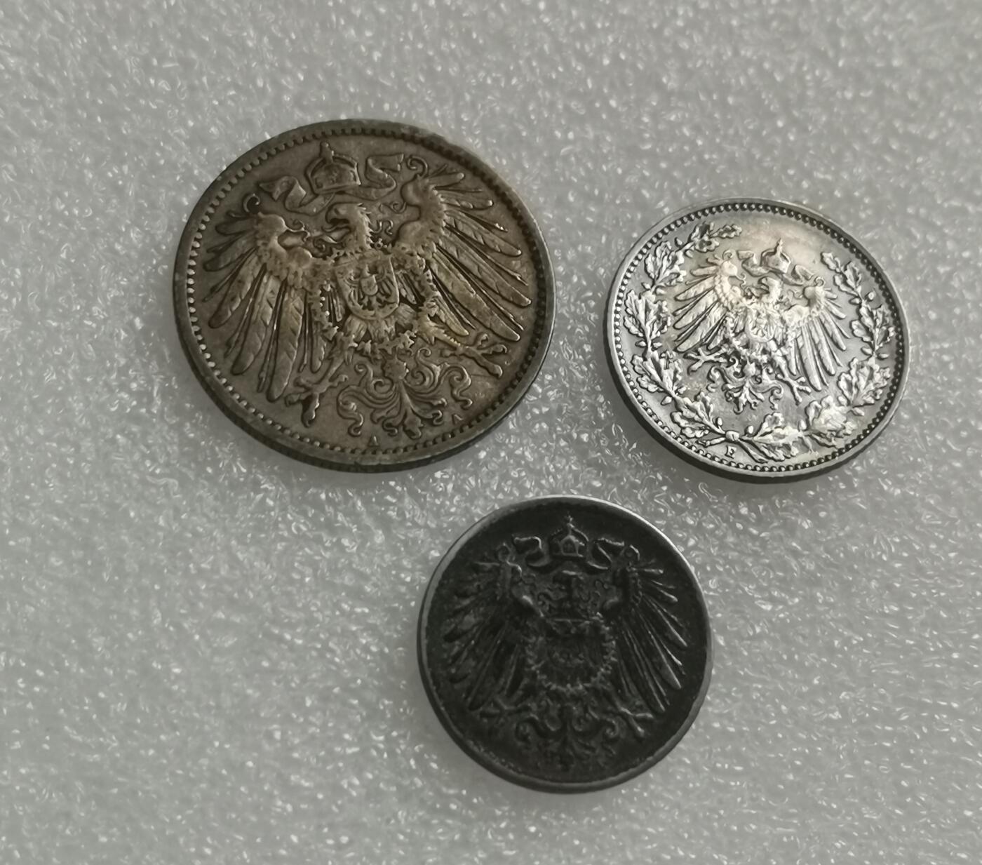 瓶子🏺第143期拍卖会  德国1902-1918年马克3枚  2枚银币