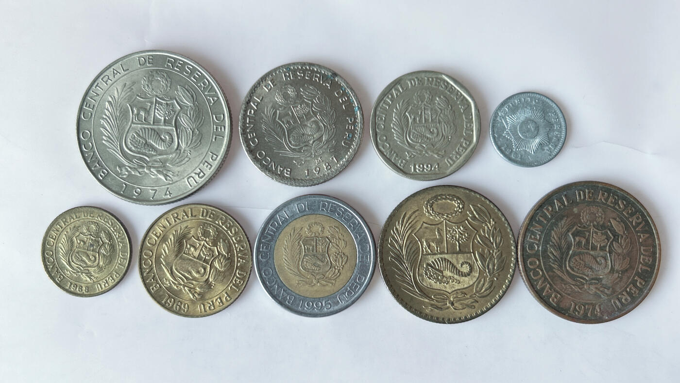 第一海外回流一元起拍收藏 散币专场 第92期 秘鲁硬币 9枚 无重复