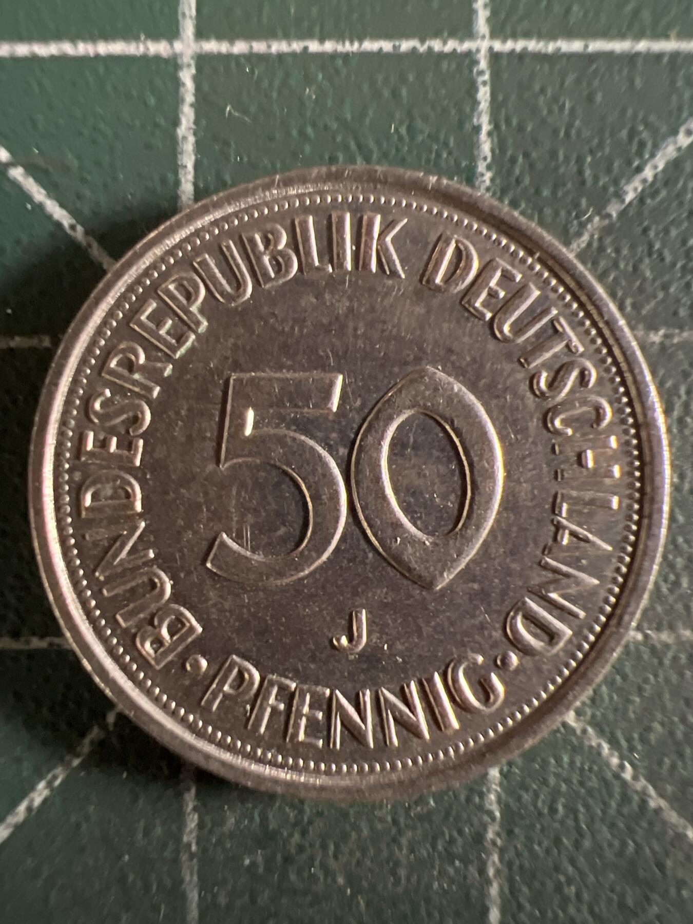 第613期 硬币专场 （无押金，捡漏，全场50包邮，偏远地区除外，接收代拍业务） 德国50分 J
