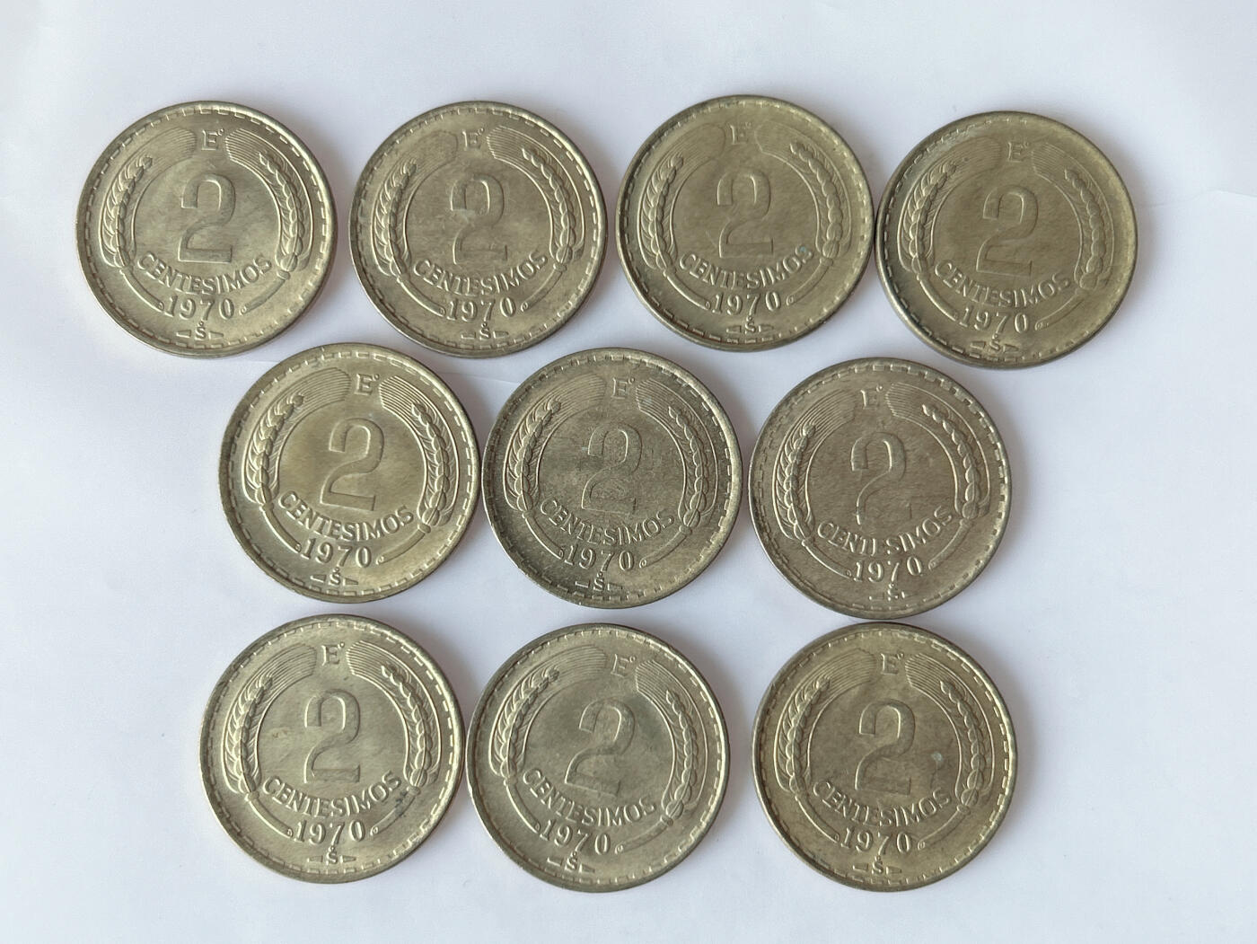 第一海外回流一元起拍收藏 散币专场 第92期 智利1970年2分铜币 10枚