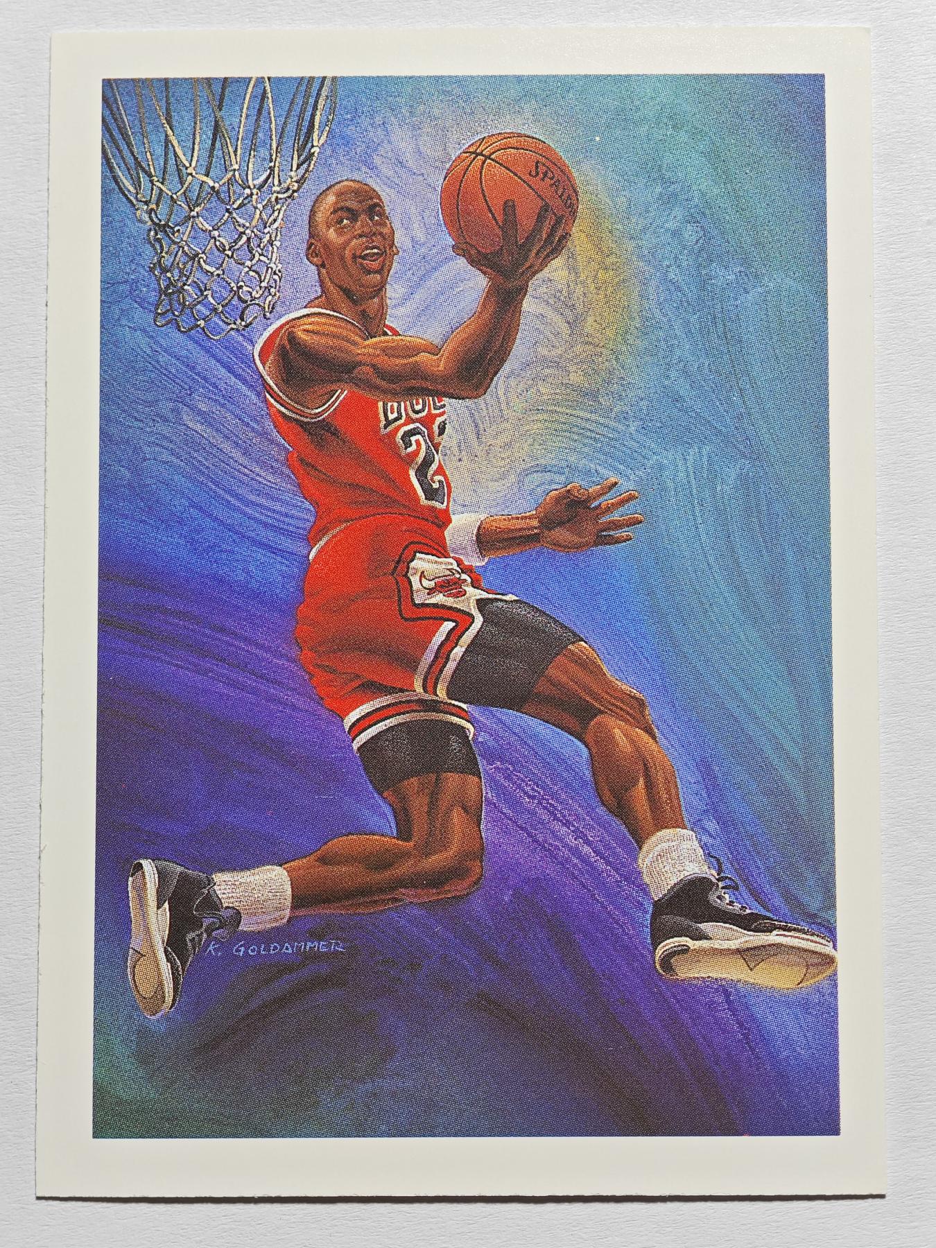 【德藏】 卡牌拍卖第13期【无每件最低收费❗️】 NBA 1990 HOPPS 公牛 迈克尔·乔丹 (本卡包装为全新：卡膜、卡夹、卡夹膜)