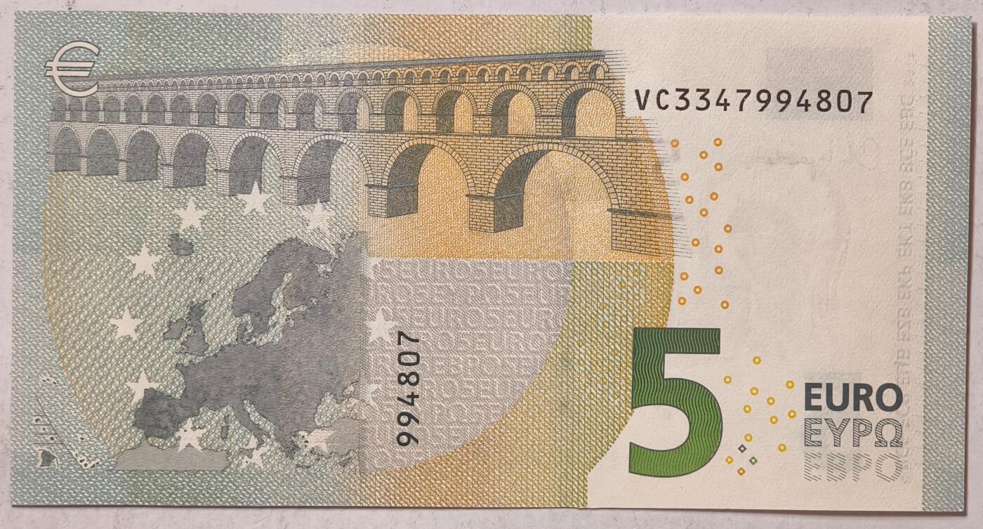 紫瑗钱币——第359期拍卖——纸币场 欧元 西班牙 2013年 加尔桥 5欧元 UNC