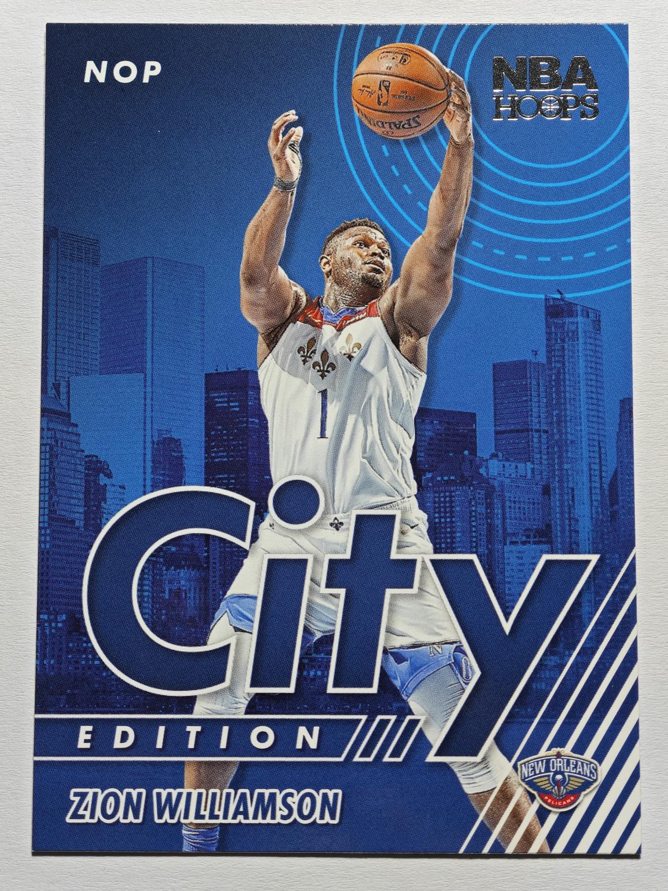 【德藏】 卡牌拍卖第13期【无每件最低收费❗️】  NBA 2021-22年 PANINI HOPPS 鹈鹕 蔡恩·威廉森 / 锡安·威廉姆森 特卡 (本卡包装为全新：卡膜、卡夹、卡夹膜)