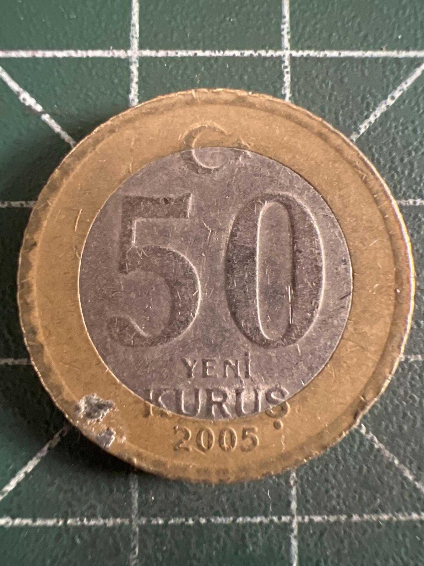 第628期 硬币专场 （无押金，捡漏，全场50包邮，偏远地区除外，接收代拍业务） 土耳其50库鲁 双色币