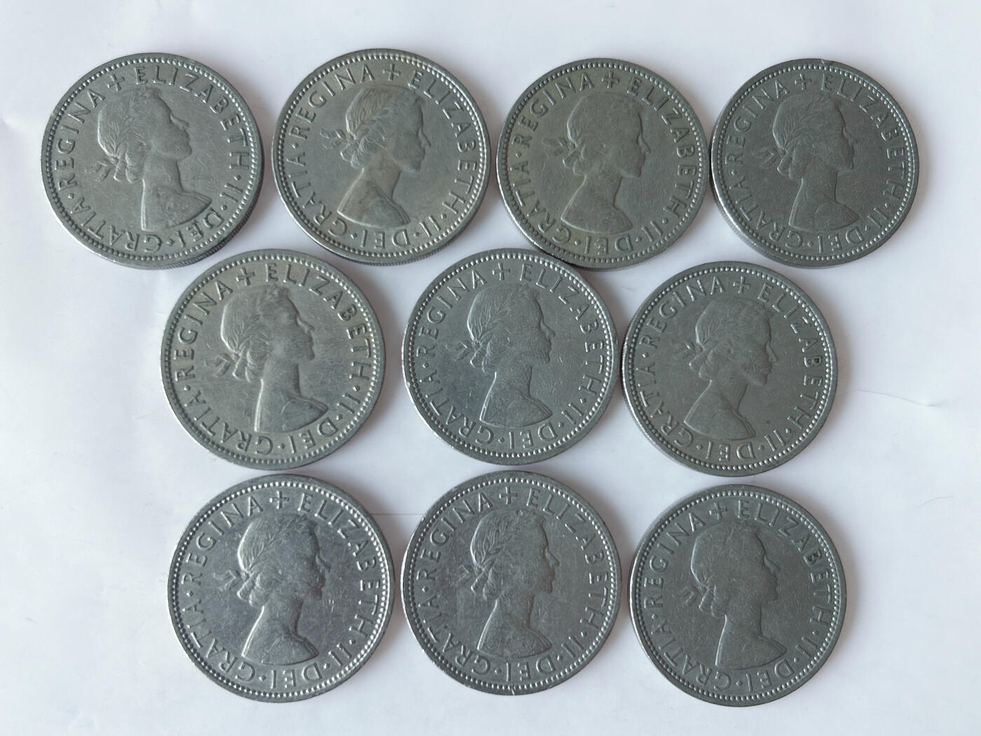 第一海外回流一元起拍收藏 散币专场 第92期 英国2先令 伊丽莎白 10枚