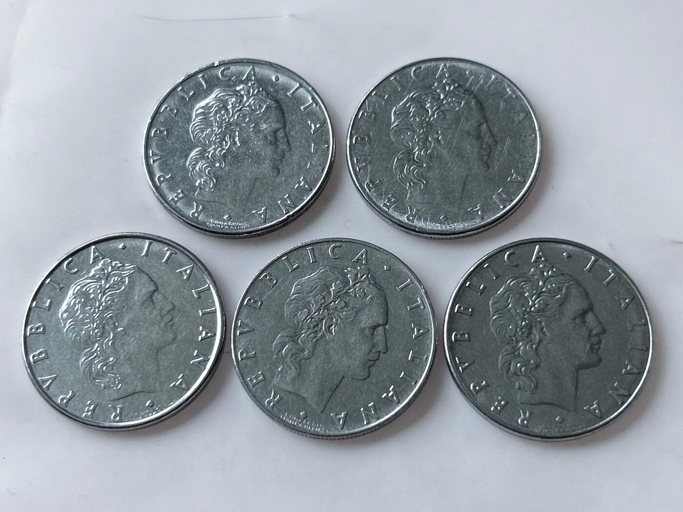 第一海外回流一元起拍收藏 散币专场 第92期 意大利50里拉 5枚