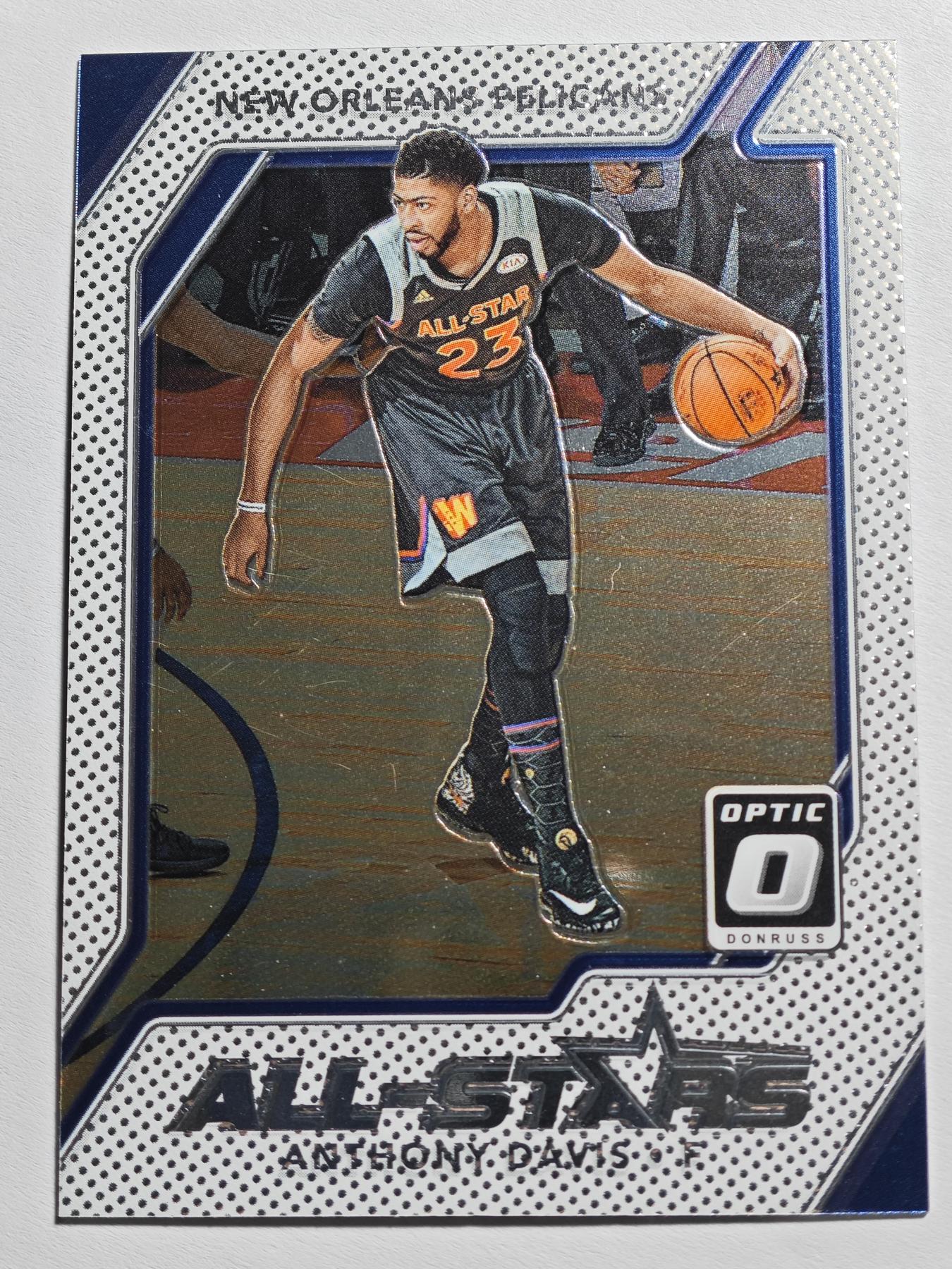 【德藏】 卡牌拍卖第13期【无每件最低收费❗️】 NBA 2017-18 PANINI DONRUSS OPTIC 鹈鹕 安东尼·戴维斯 特卡 (本卡包装为全新：卡膜、卡夹、卡夹膜)