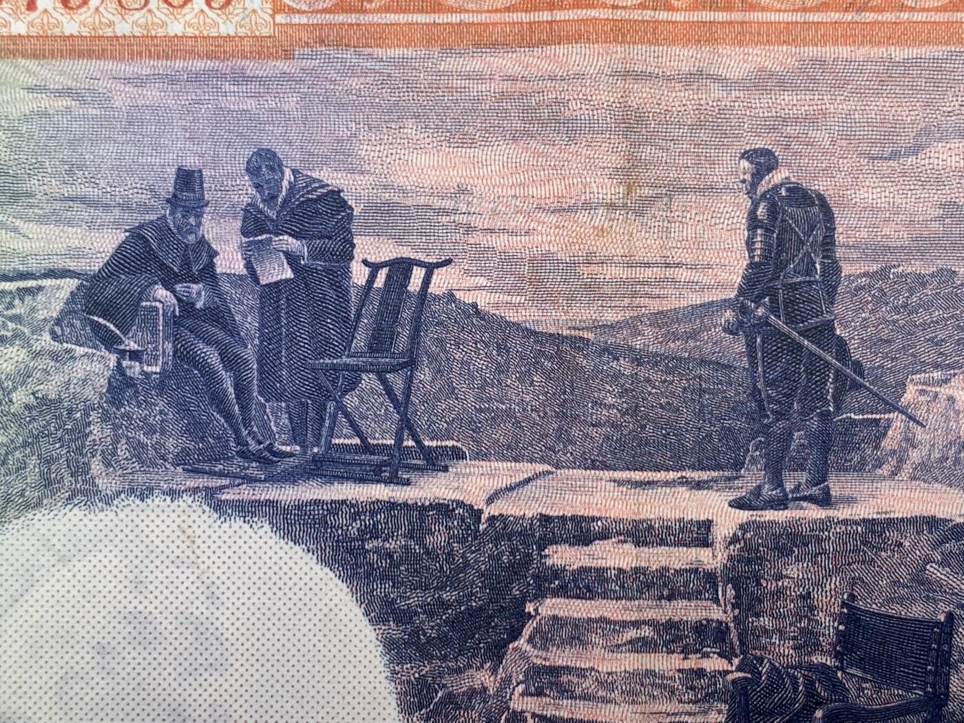 《竞宝斋》第274场- 周日，周一，周二  3场连拍 （全场包邮） 西班牙 1925 100比塞塔 纸币 细节见图