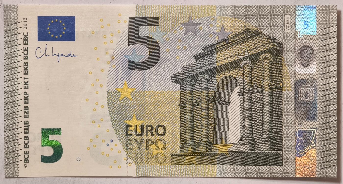 紫瑗钱币——第359期拍卖——纸币场 欧元 西班牙 2013年 加尔桥 5欧元 UNC