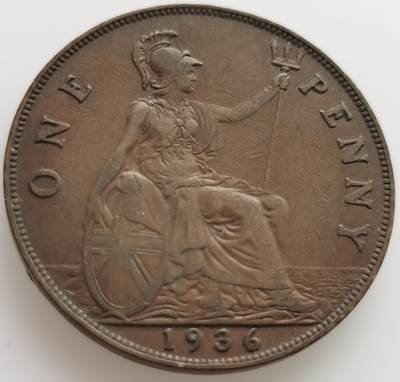 外国纪念币20240529场次（中拍皆有赠品），每周两拍，可寄存 - 英国1936年大便士