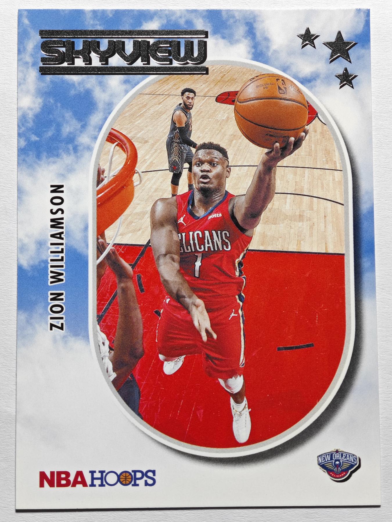 【德藏】 卡牌拍卖第13期【无每件最低收费❗️】  NBA 2021-22年 PANINI HOPPS 鹈鹕 蔡恩·威廉森 / 锡安·威廉姆森 特卡 (本卡包装为全新：卡膜、卡夹、卡夹膜)