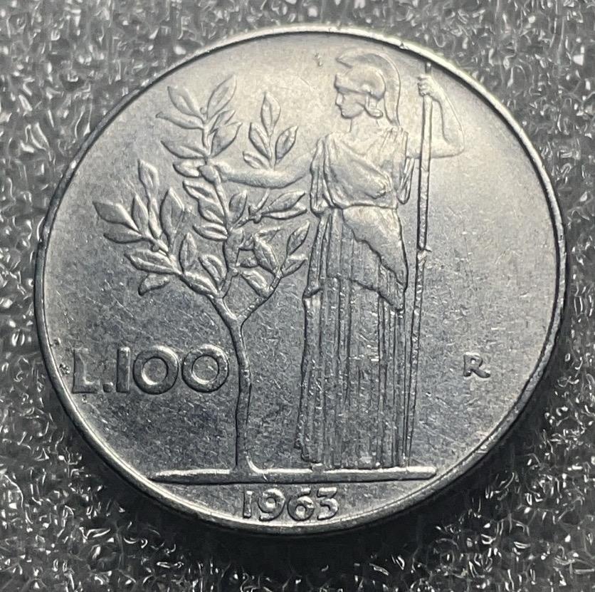 神仙姐姐散币好品专场第四十五 期（无佣金捡漏场） 1963 年意大利 100 里拉