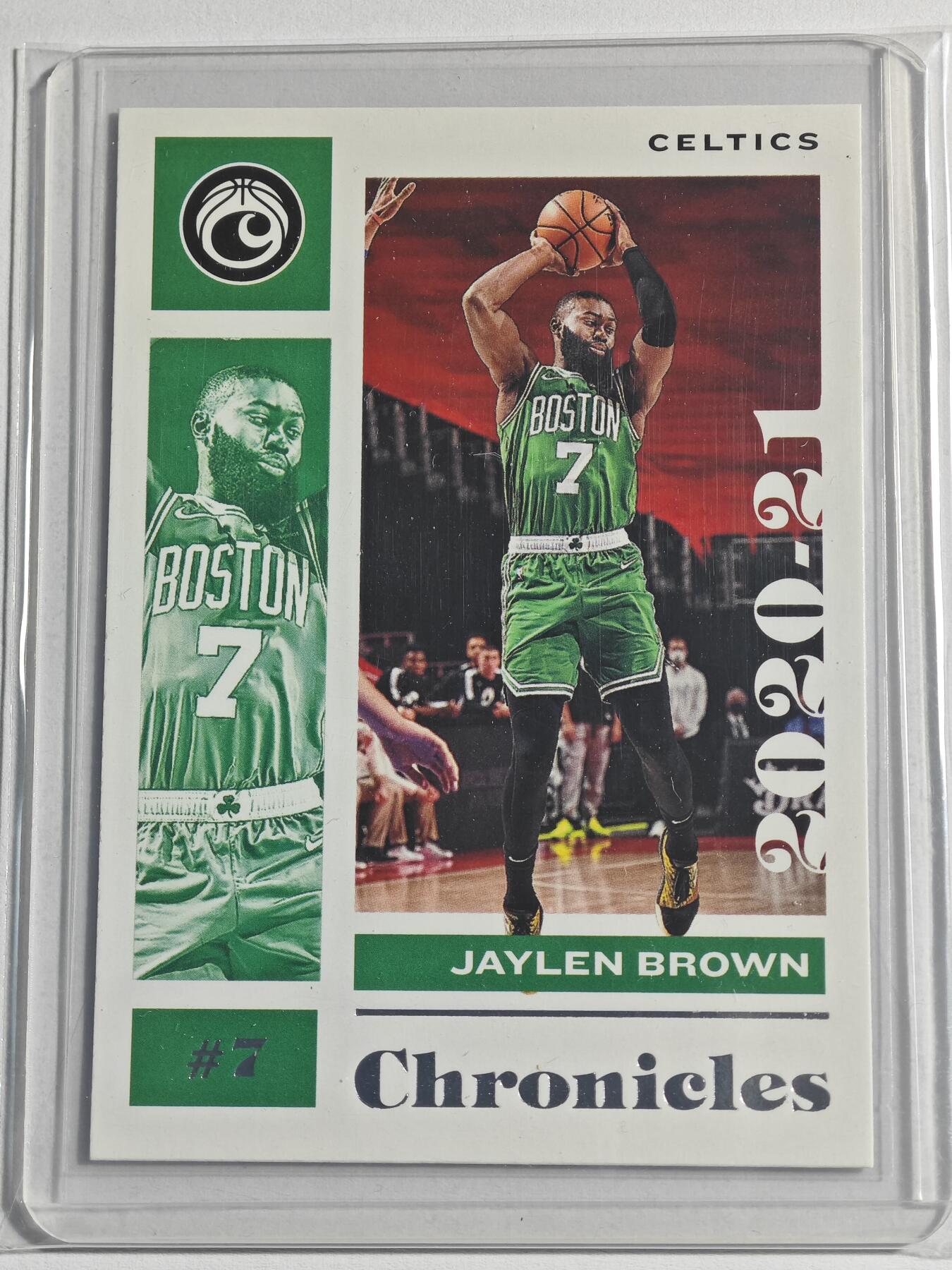【德藏】 卡牌拍卖第13期【无每件最低收费❗️】 NBA 2020-21年 PANINI Chronicles 凯尔特人 杰伦·布朗 (本卡包装为全新：卡膜、卡夹、卡夹膜)