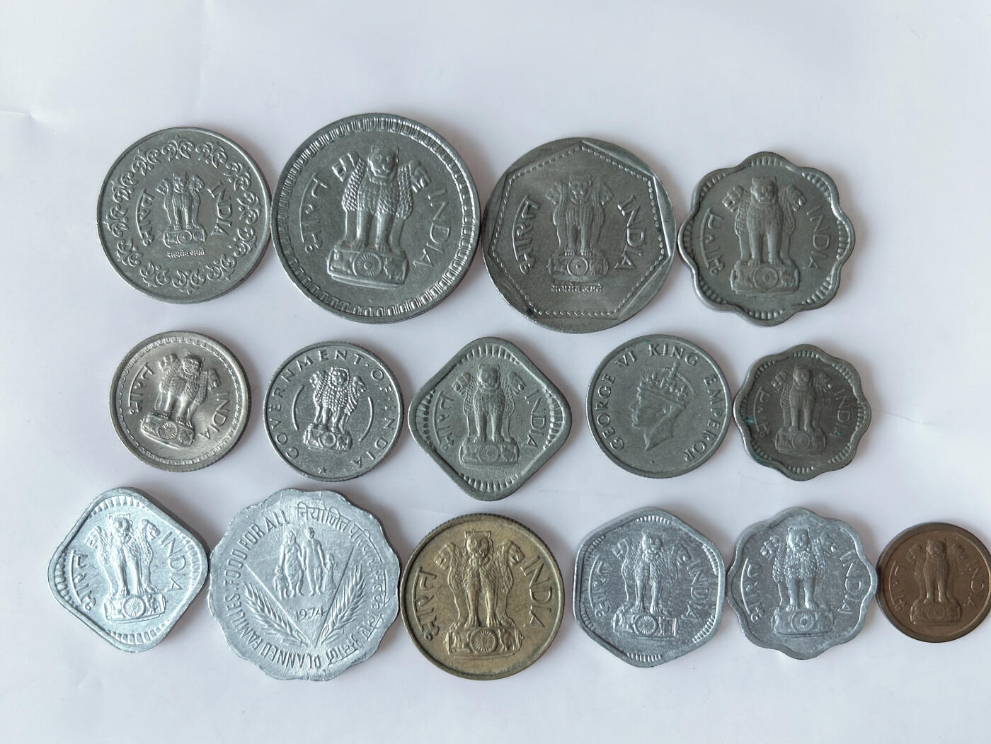 第一海外回流一元起拍收藏 散币专场 第92期 印度硬币 15枚 无重复