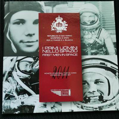 道一币馆币章第六十七场 - 原包装 圣马力诺2011年人类进入太空50年纪念套币九枚套 含银币