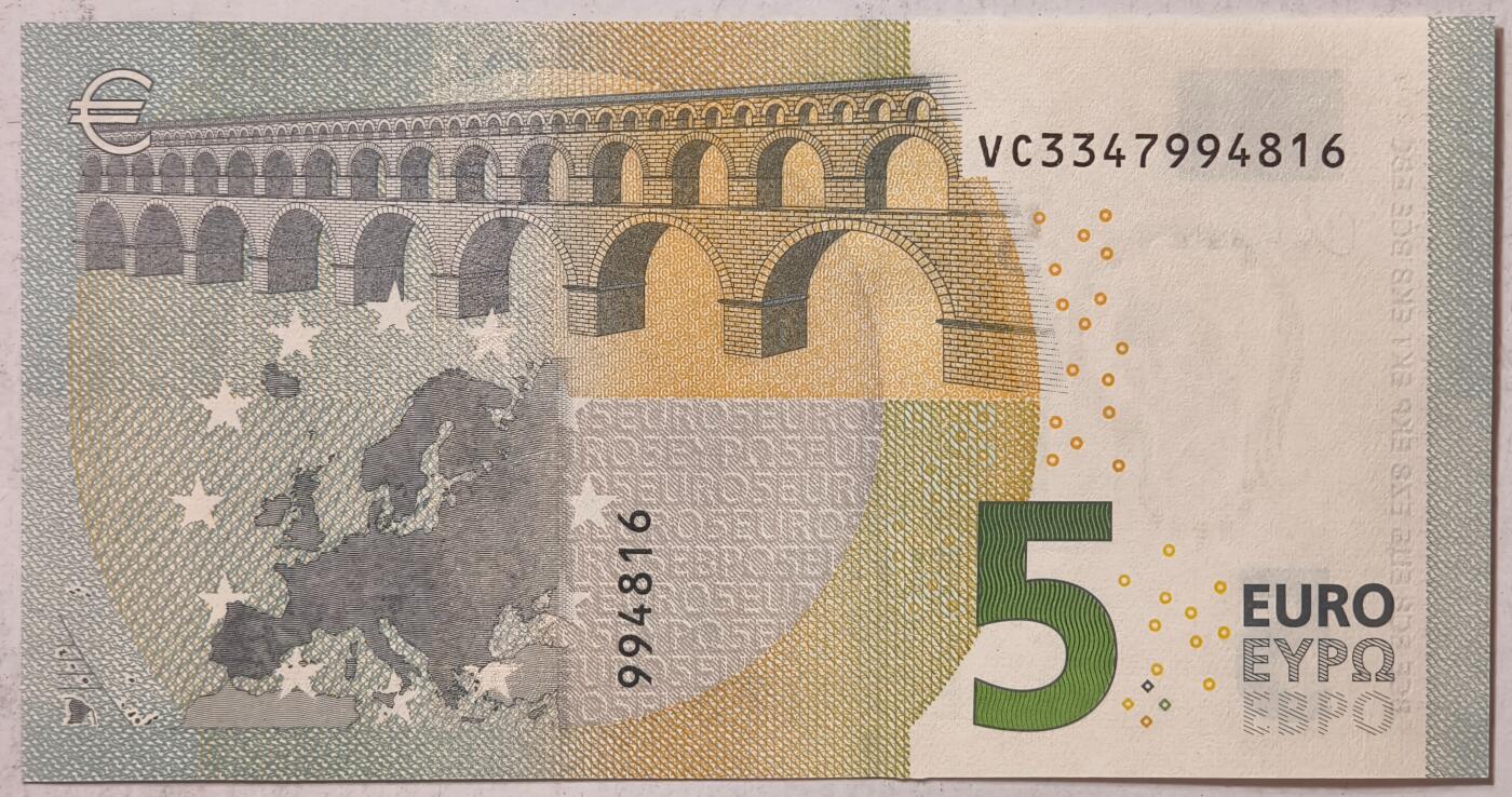 紫瑗钱币——第359期拍卖——纸币场 欧元 西班牙 2013年 加尔桥 5欧元 UNC