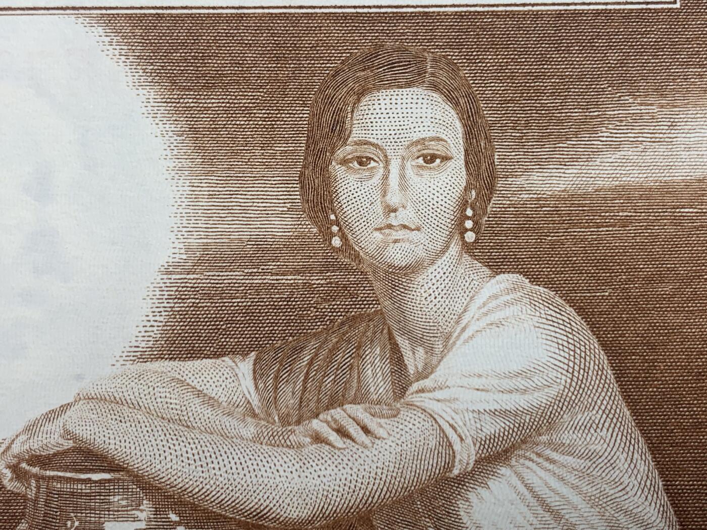 《竞宝斋》第274场- 周日，周一，周二  3场连拍 （全场包邮） 西班牙 1953年 油画《模特》 100比塞塔 纸币 