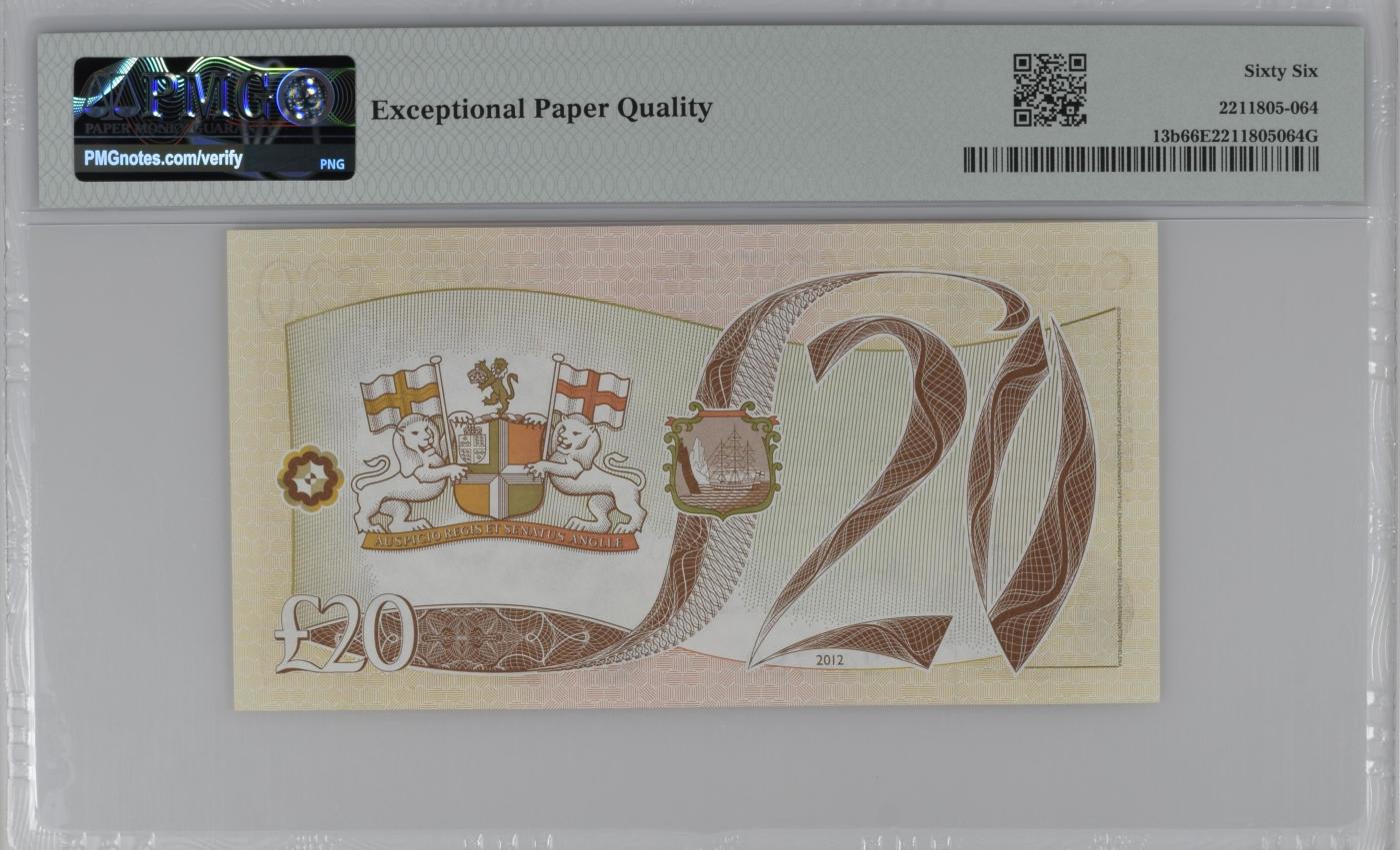 收藏联盟Quantum Auction 第350期拍卖  圣赫勒拿岛2012年20镑 PMG66 首发A/1冠 尾88