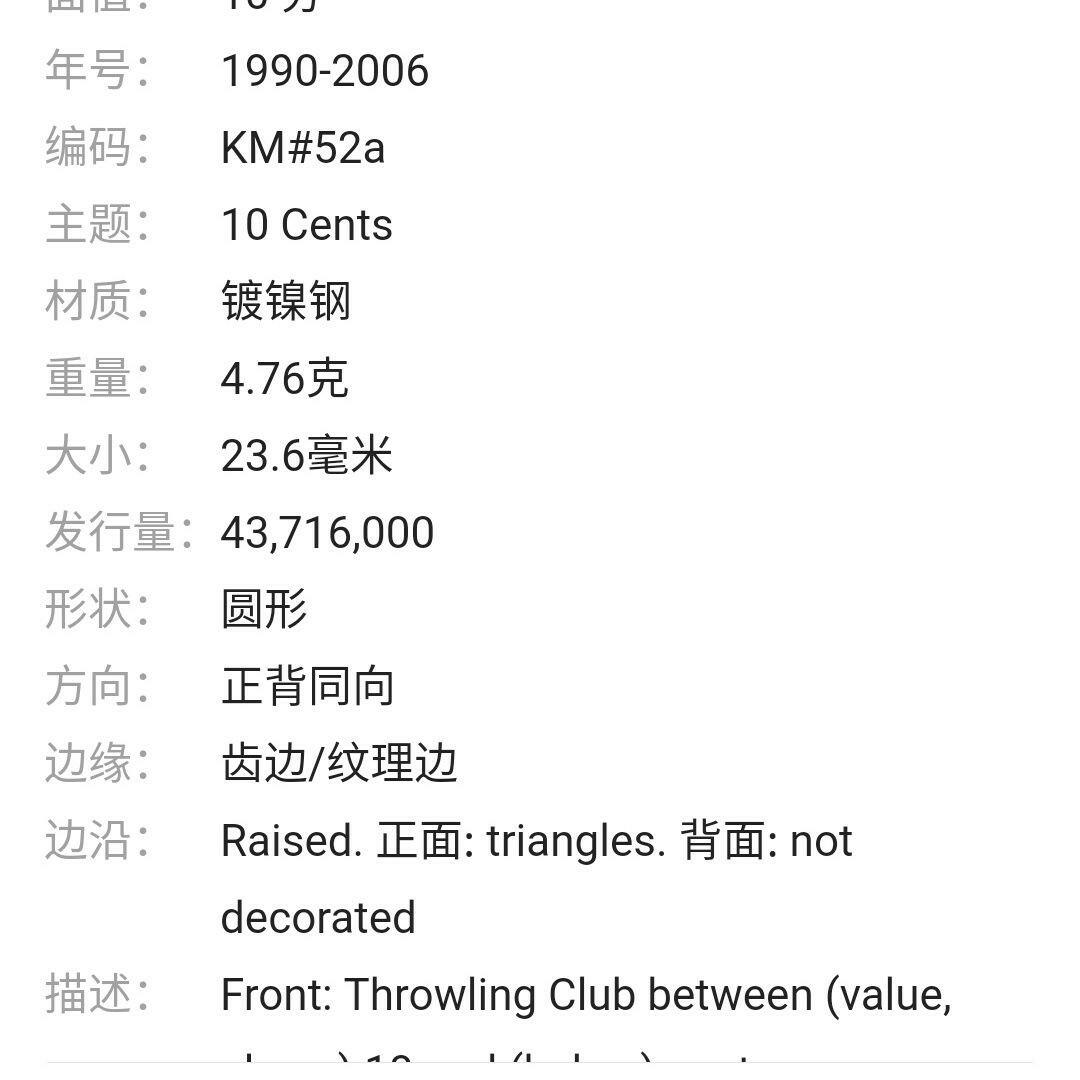 20240530 斐济10分硬币  年份随机