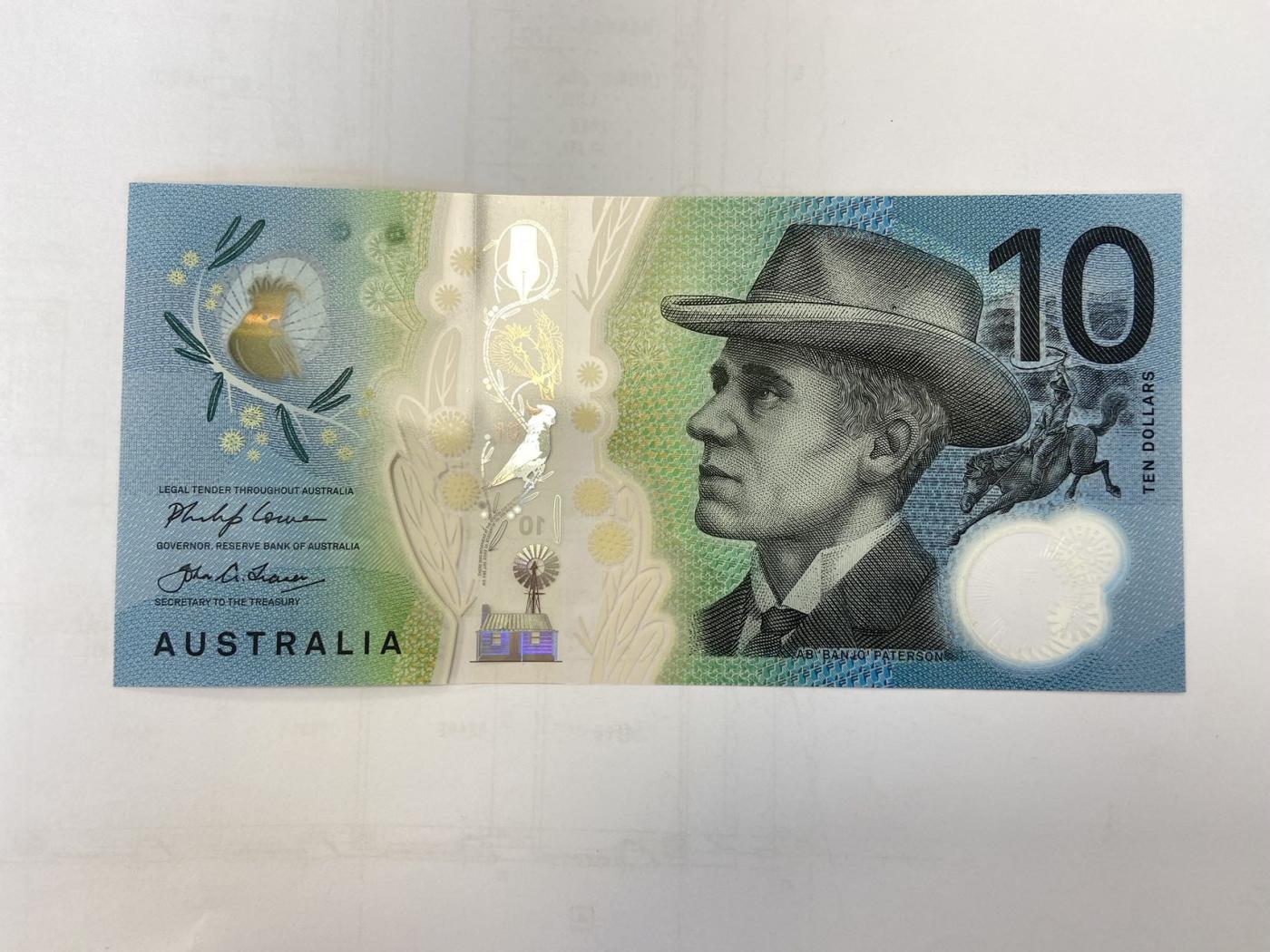 【炜奕收藏】裸钞专场第5期 【CH173601113】澳大利亚10元塑料钞，UNC品相