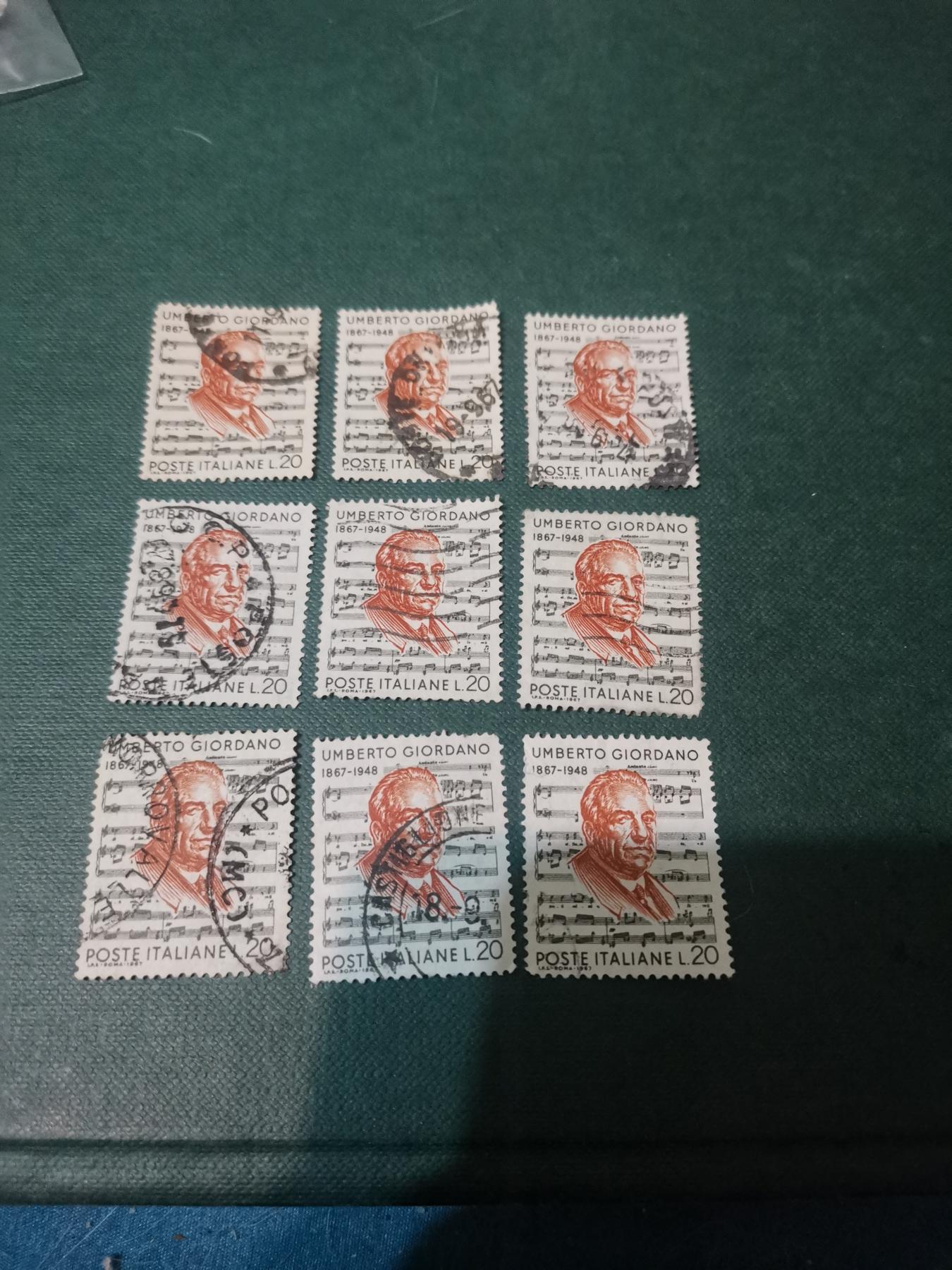 294意大利 纪念邮票9套一起出让