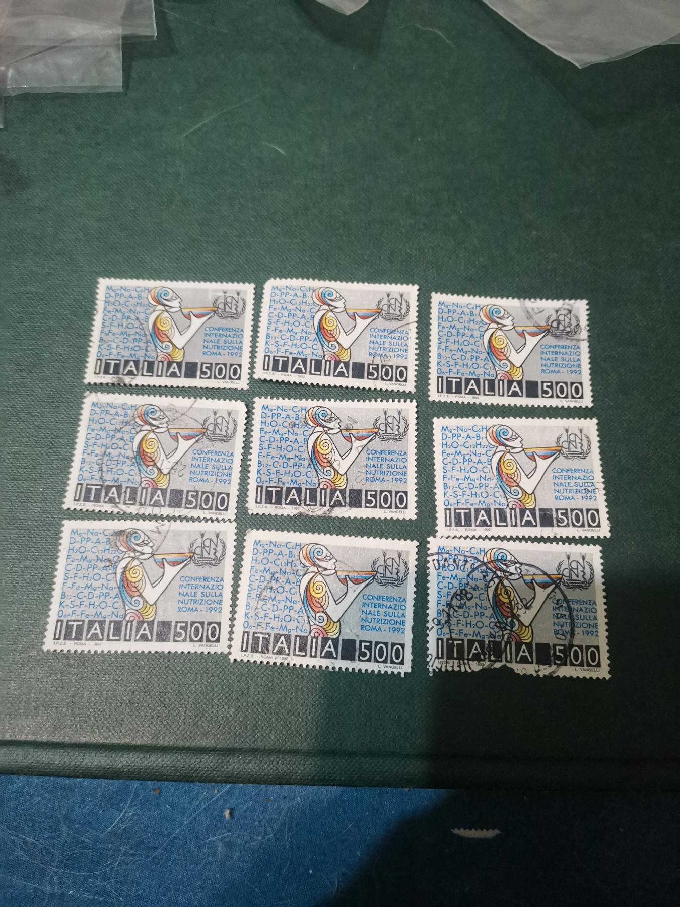 227意大利 纪念邮票9套一起出让