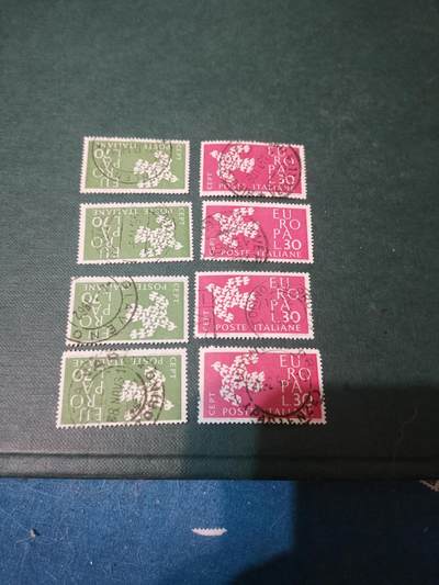 261意大利1961年 雕刻版 欧罗巴 和平鸽 邮票2全 - 261意大利1961年 雕刻版 欧罗巴 和平鸽 邮票2全