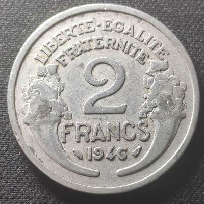 20240704 法国2法郎 27mm年份随机 欧洲各国外币硬币钱币货币收藏71401