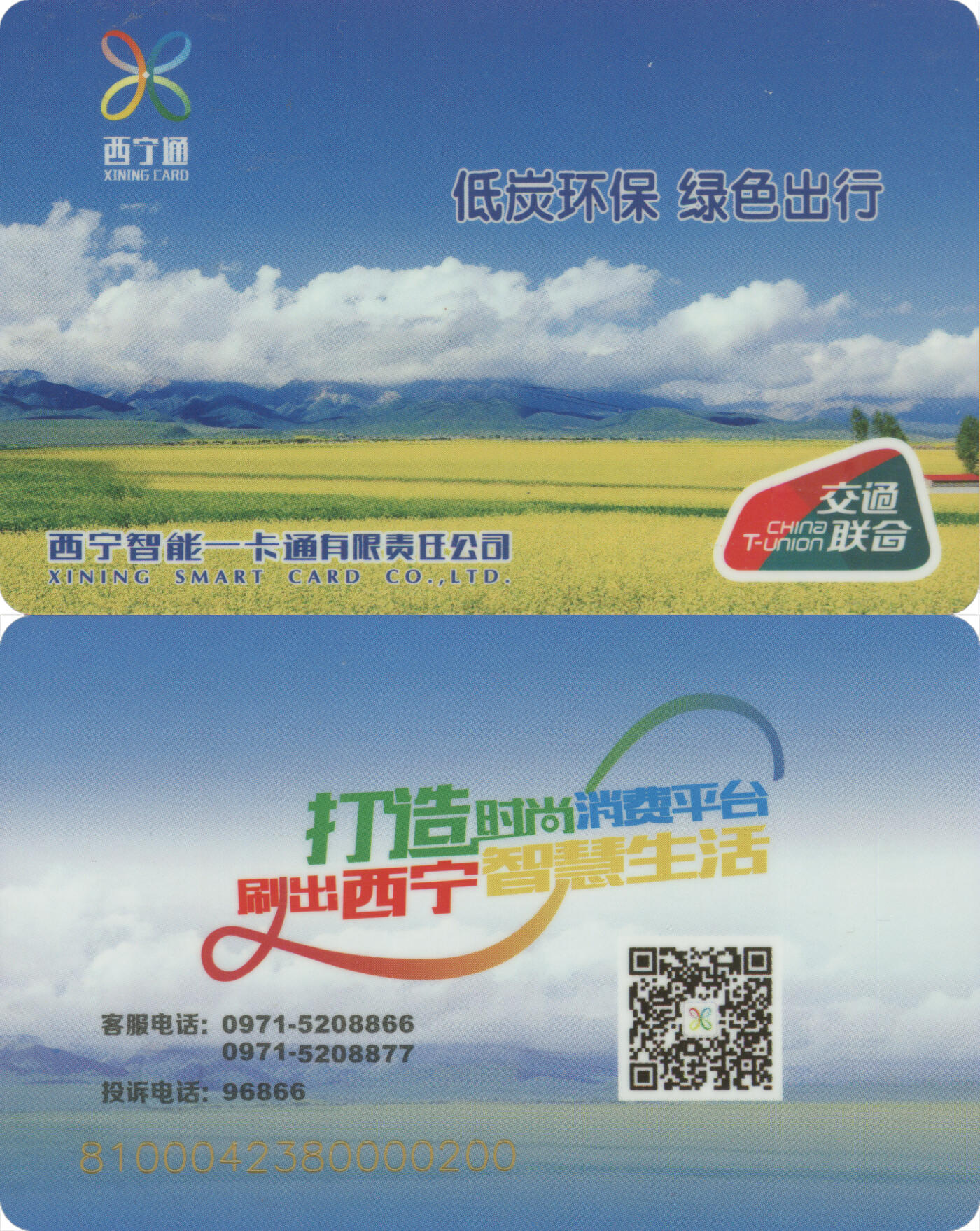 捡漏专场(第十三场)(四川&青海) 西宁通 普通卡 200号卡 含充值20元 全新