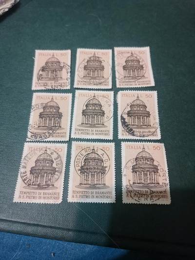 197意大利 1971 圣彼得的小布拉曼特圣殿建筑邮票 1全  - 197意大利 1971 圣彼得的小布拉曼特圣殿建筑邮票 1全 