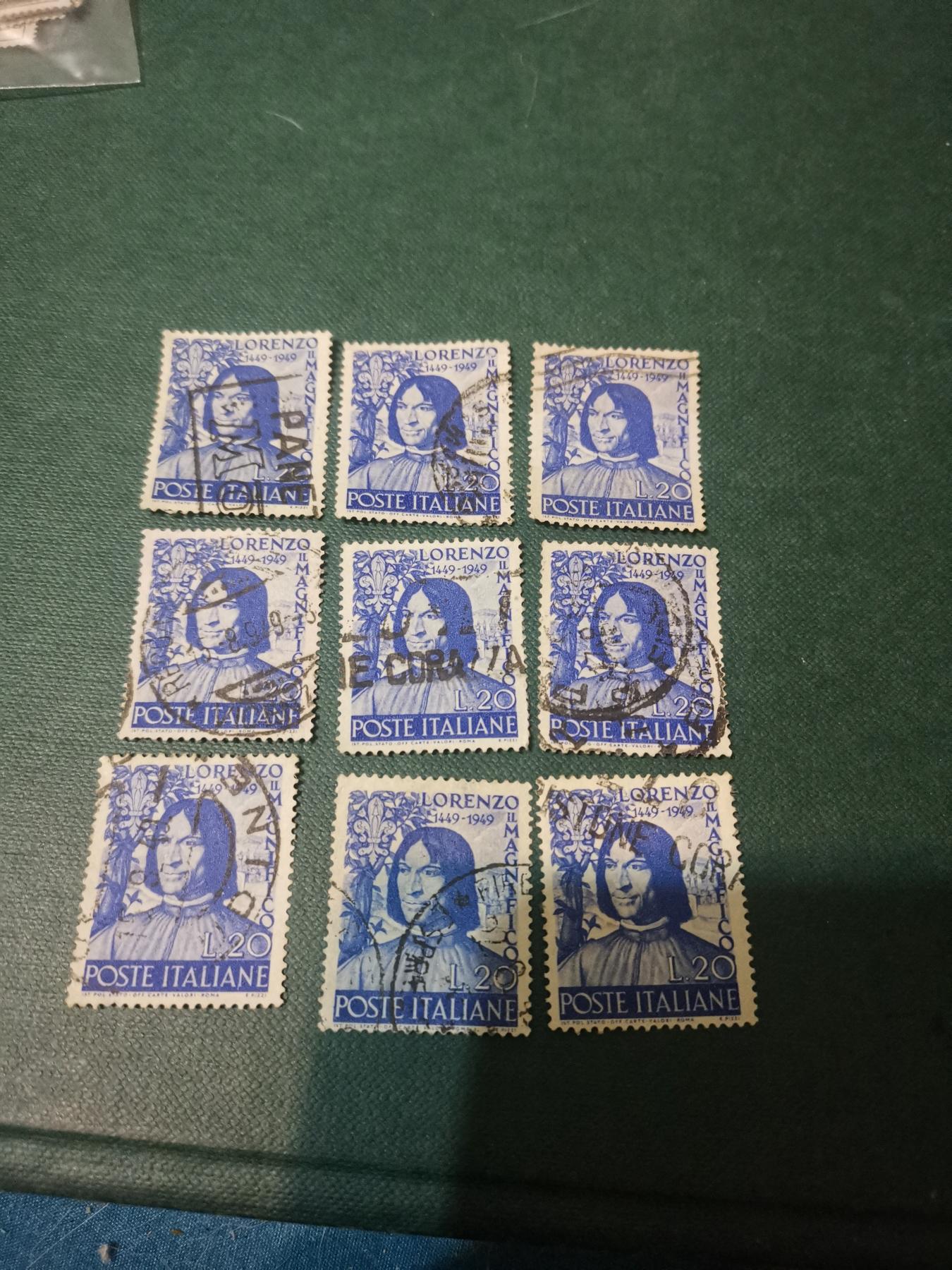 255意大利 纪念邮票9套一起出让