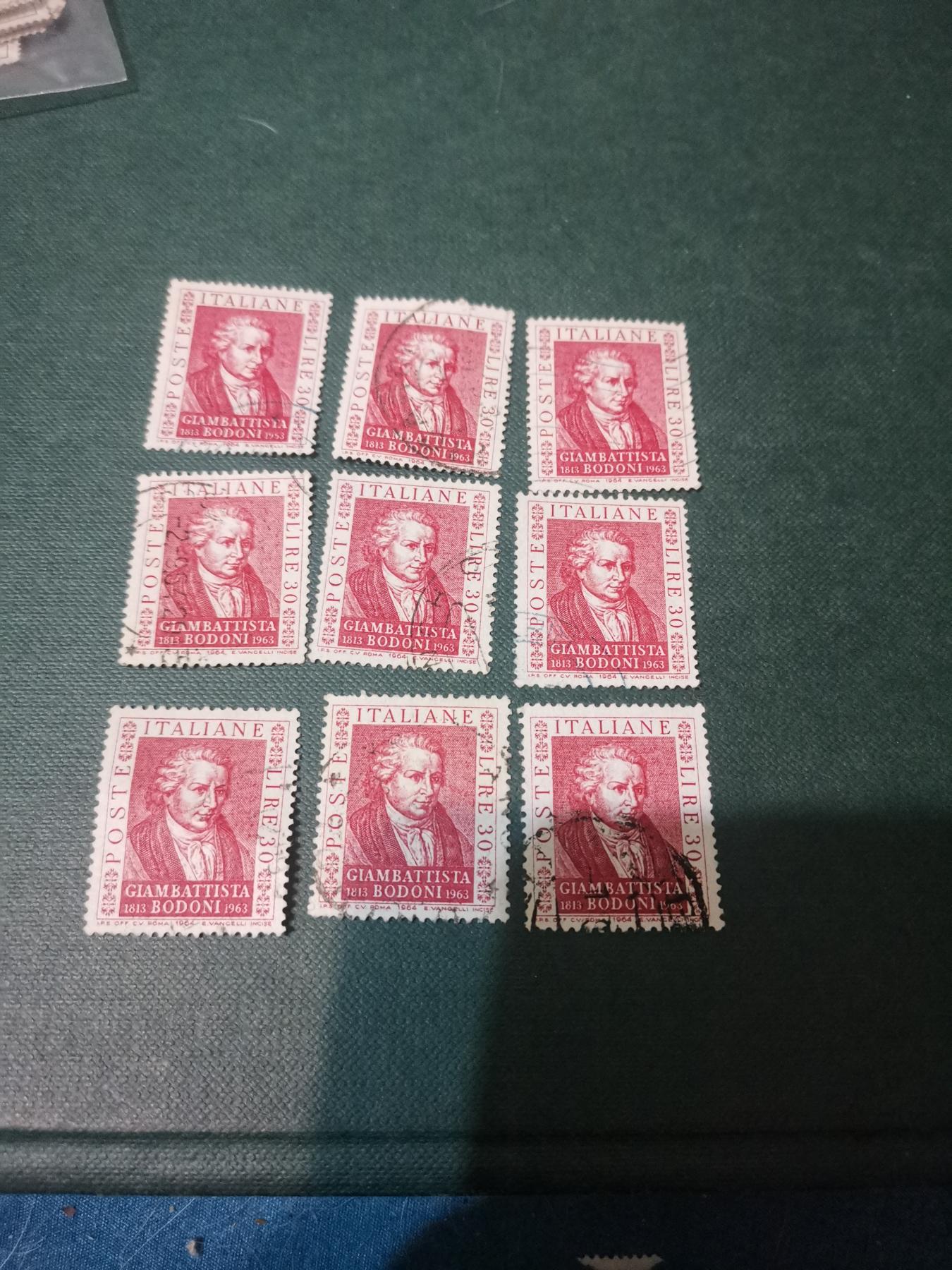 291意大利 纪念邮票9套一起出让