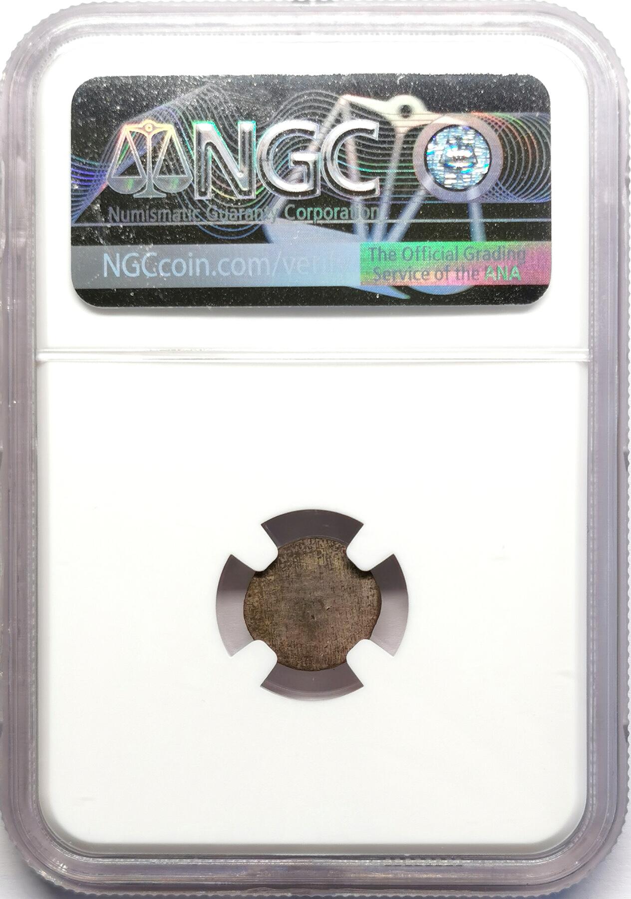 凡希社世界钱币微拍第二百七十一期 1751帝国自由市施瓦本哈尔芬尼单面银币NGC-MS64，著名的十字与手掌城徽！