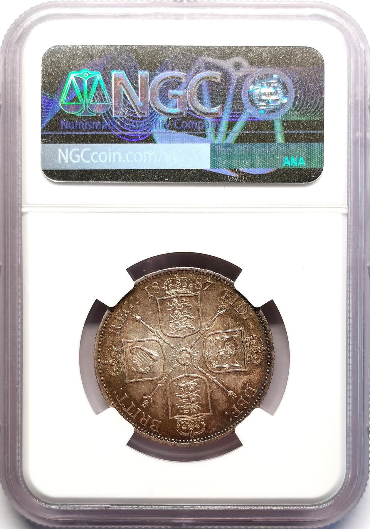 凡希社世界钱币微拍第二百七十一期 1887英国老维高冠佛罗林NGC-MS63