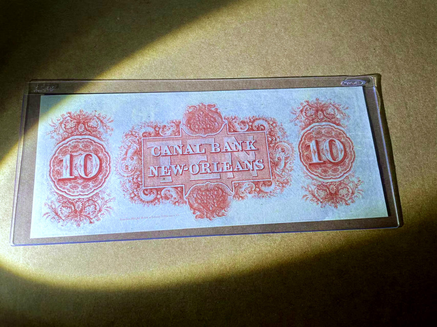 【Blue Auction】✨世界纸币精拍第485期【精】 美国 早期 18XX年 Canal Bank 10美金 双面设计精美 UNC品相 