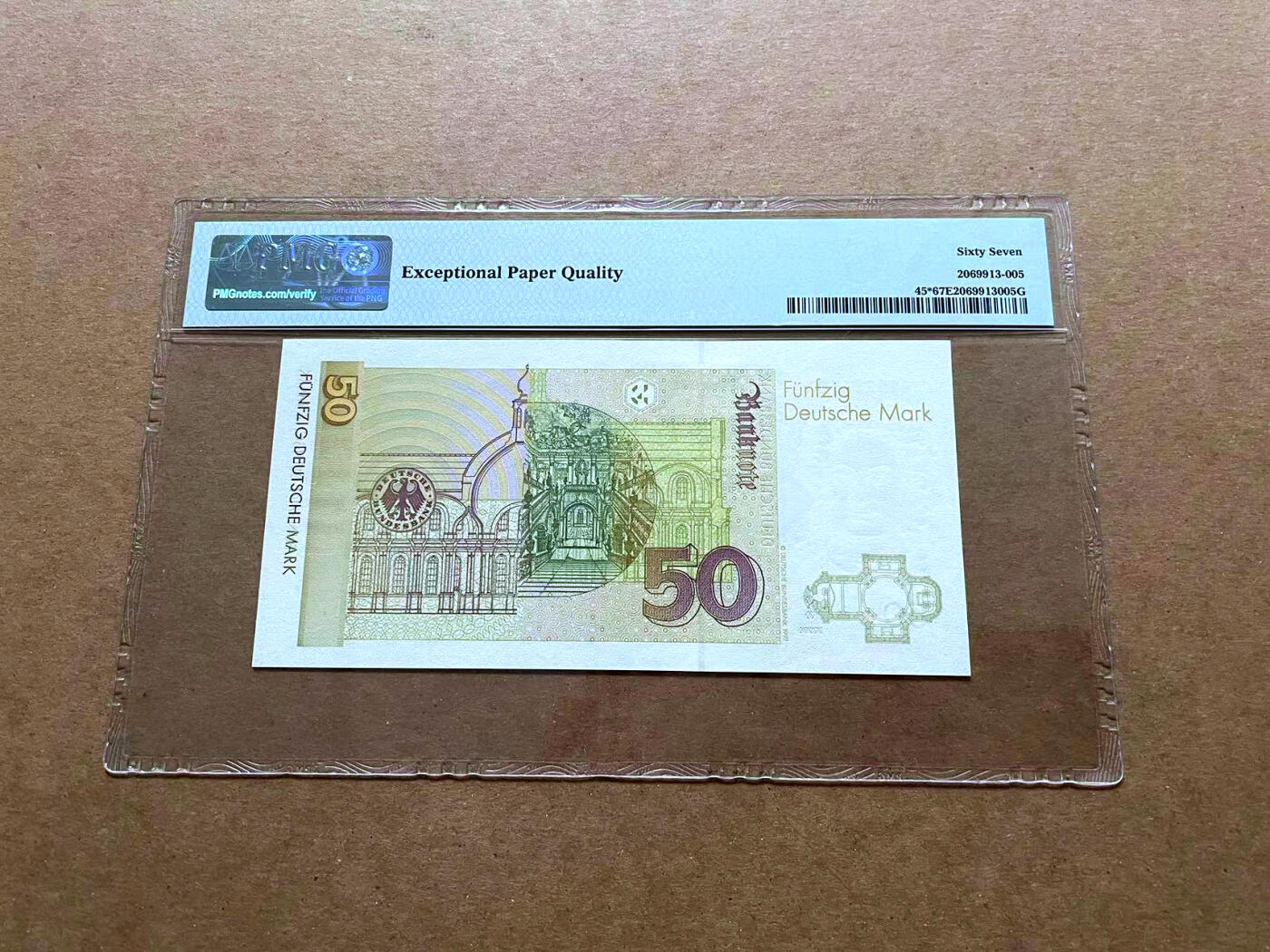 【Blue Auction】✨世界纸币精拍第485期【精】 【补号 p45*】德国 1996年50马克 PMG67EPQ 高分