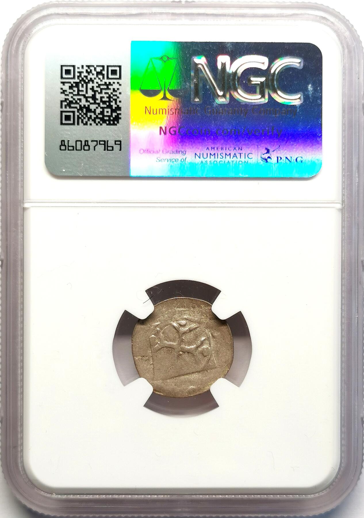 凡希社世界钱币微拍第二百七十一期 1250-1400帝国自由市施瓦本哈尔自由市最早的手掌与十字HELLER银币NGC-AU53