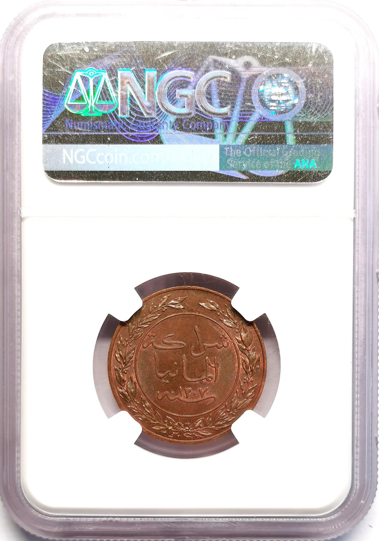 凡希社世界钱币微拍第二百七十一期 1890德属东非PESA铜币NGC-MS64