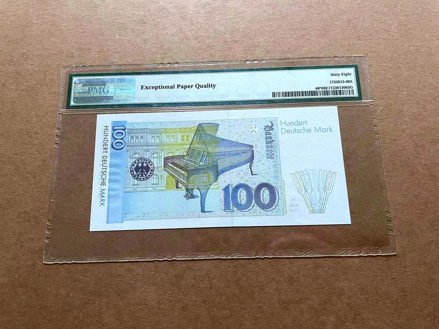 【Blue Auction】✨世界纸币精拍第485期【精】 【补号冠军分 仅2张 p46*】德国 1996年100马克 克拉拉 PMG68EPQ 超高分 