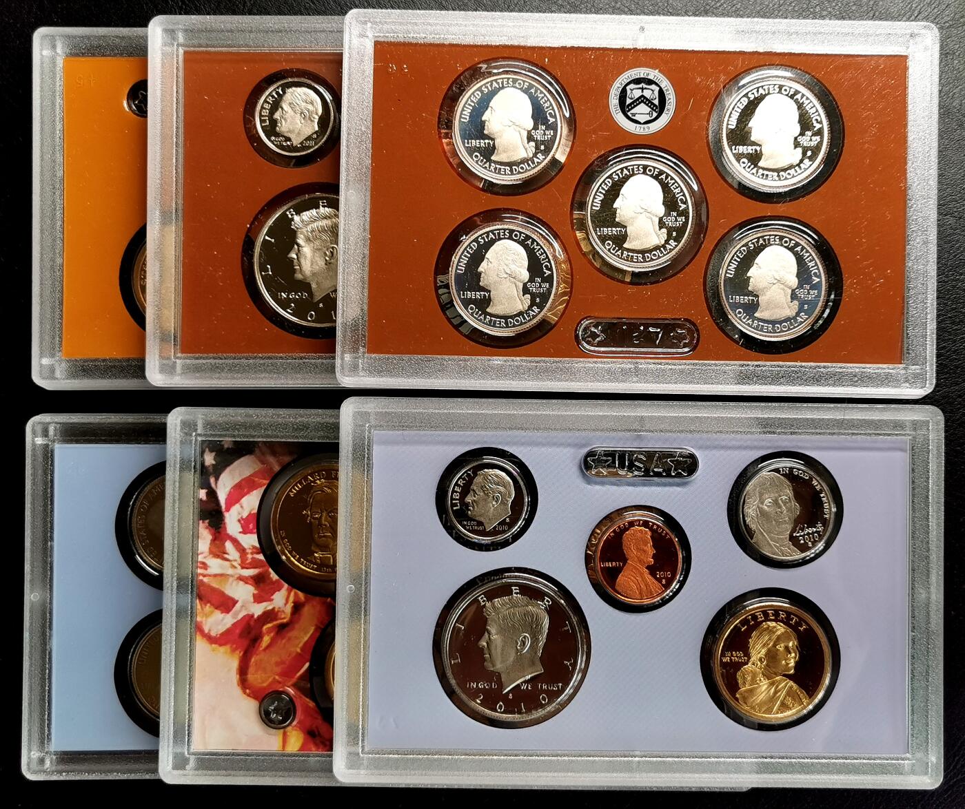 凡希社世界钱币微拍第二百七十一期 2010/2011美国精铸PS十四枚装两套原厂包装！