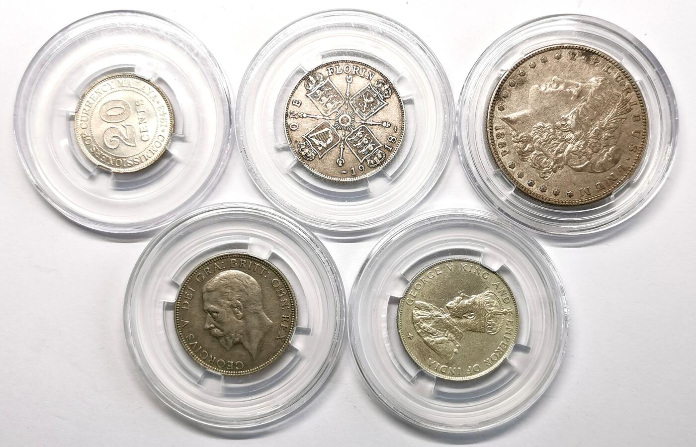 凡希社世界钱币微拍第二百七十一期 各国银币五枚