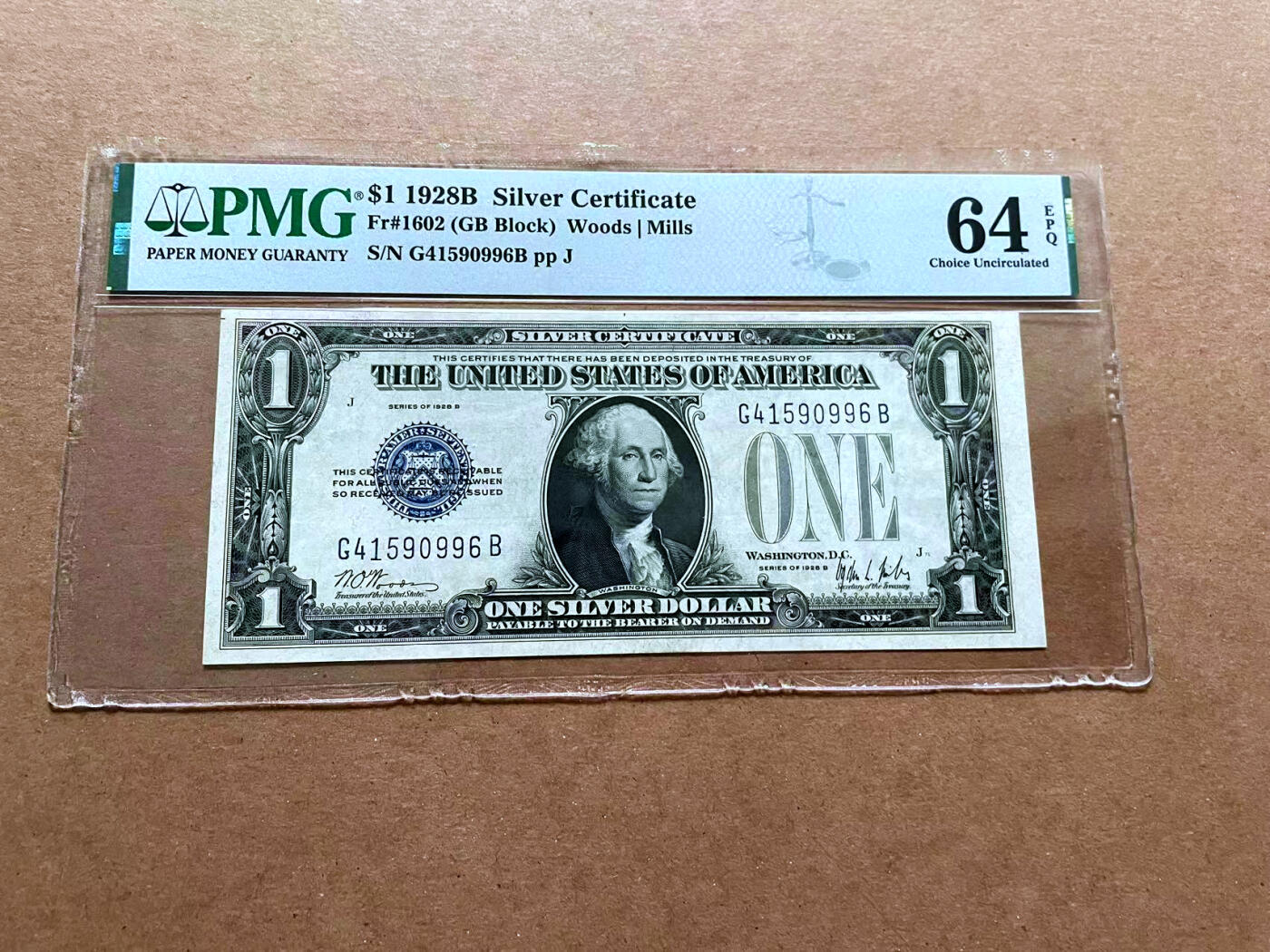 【Blue Auction】✨世界纸币精拍第485期【精】 美国 1928B 1美金 PMG64EPQ 