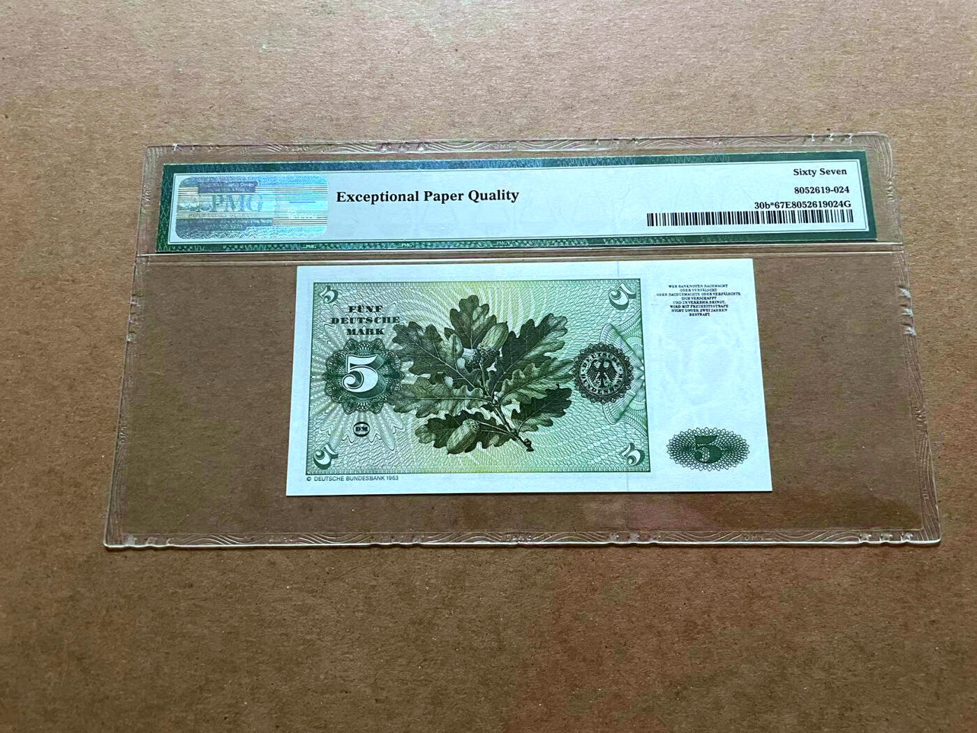 【Blue Auction】✨世界纸币精拍第485期【精】 【补号】德国 1980年5马克 PMG67EPQ 高分