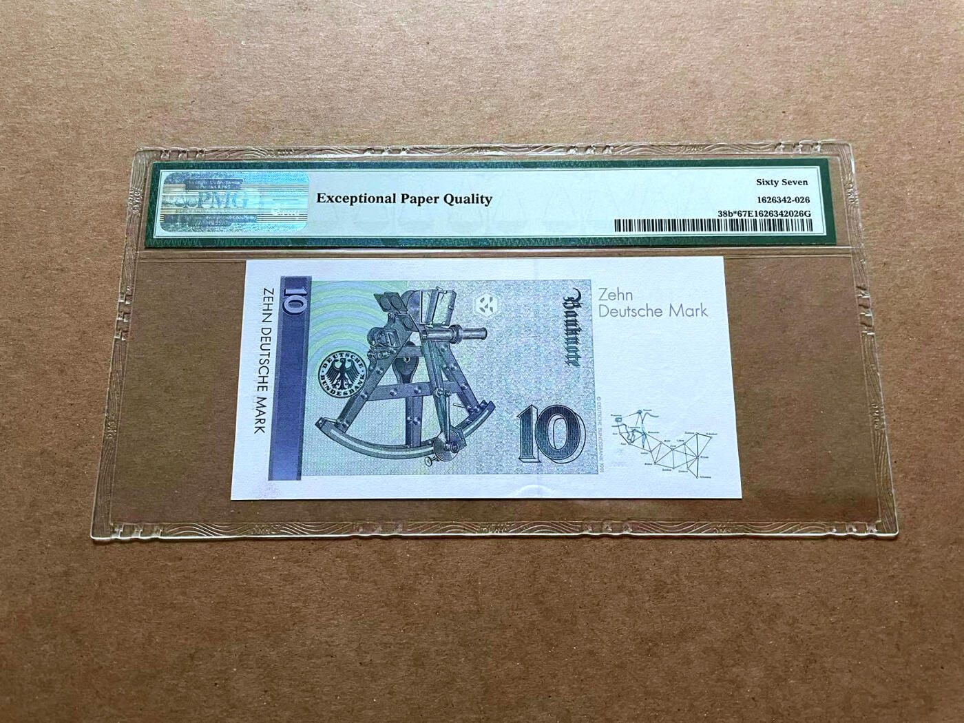 【Blue Auction】✨世界纸币精拍第485期【精】 【补号 p38b*】德国 1991年10马克 PMG67EPQ 高分