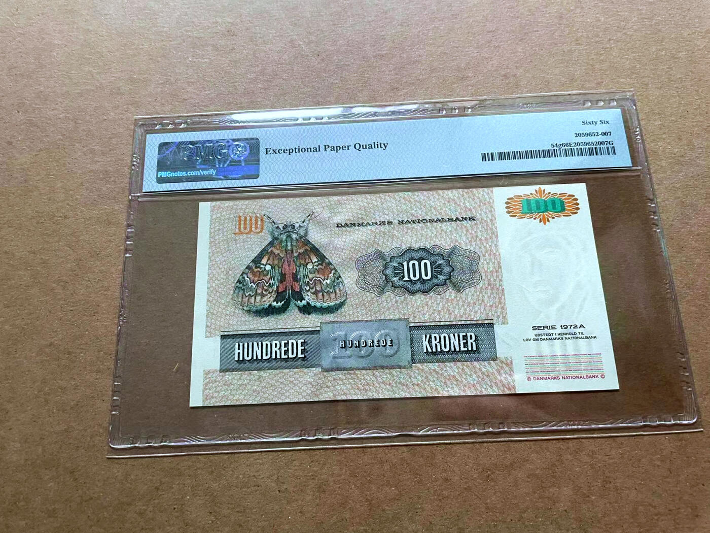 【Blue Auction】✨世界纸币精拍第485期【精】 丹麦 1997年100克朗 PMG66EPQ 大飞蛾