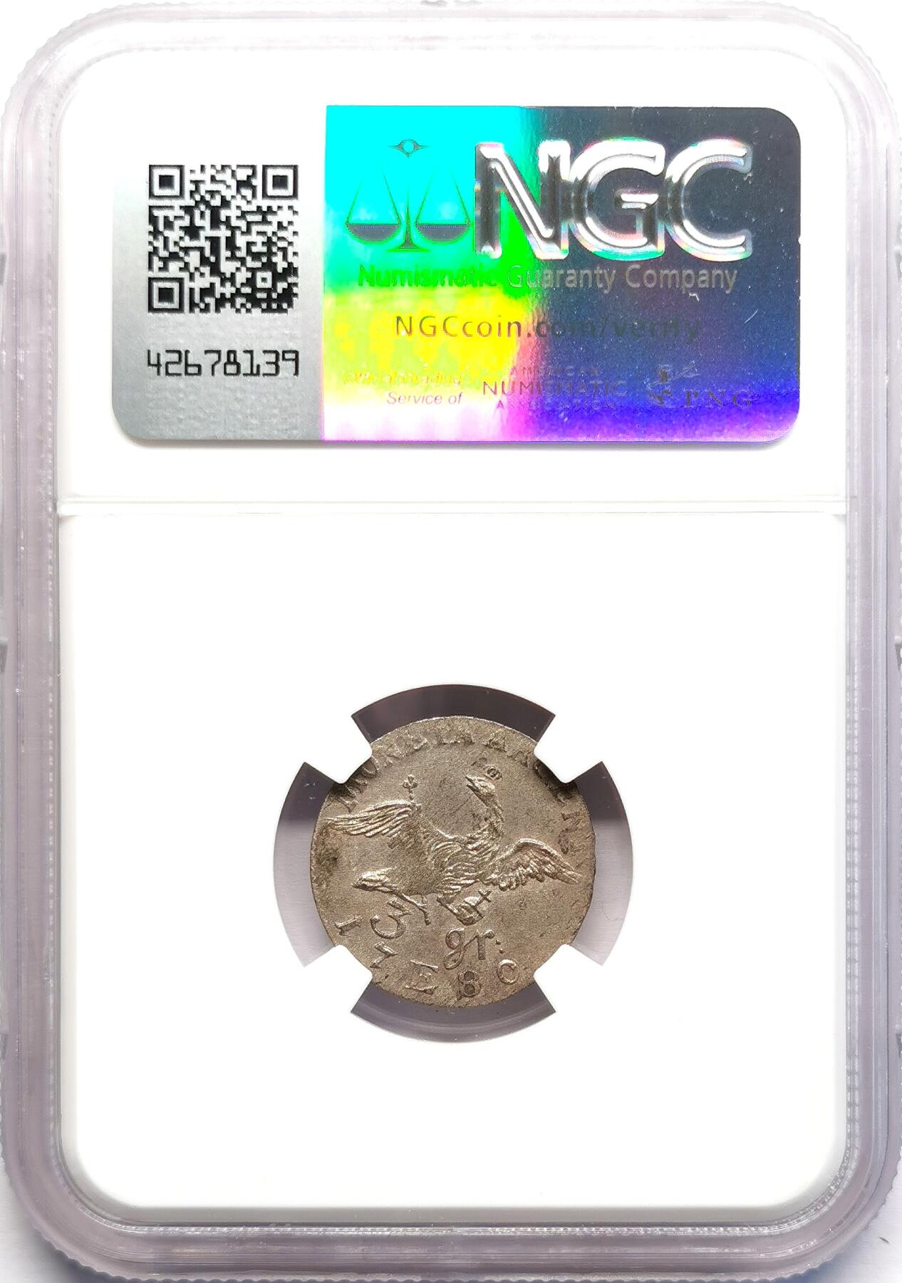 凡希社世界钱币微拍第二百七十一期 1780E普鲁士王国3Gro银辅币NGC-MS61