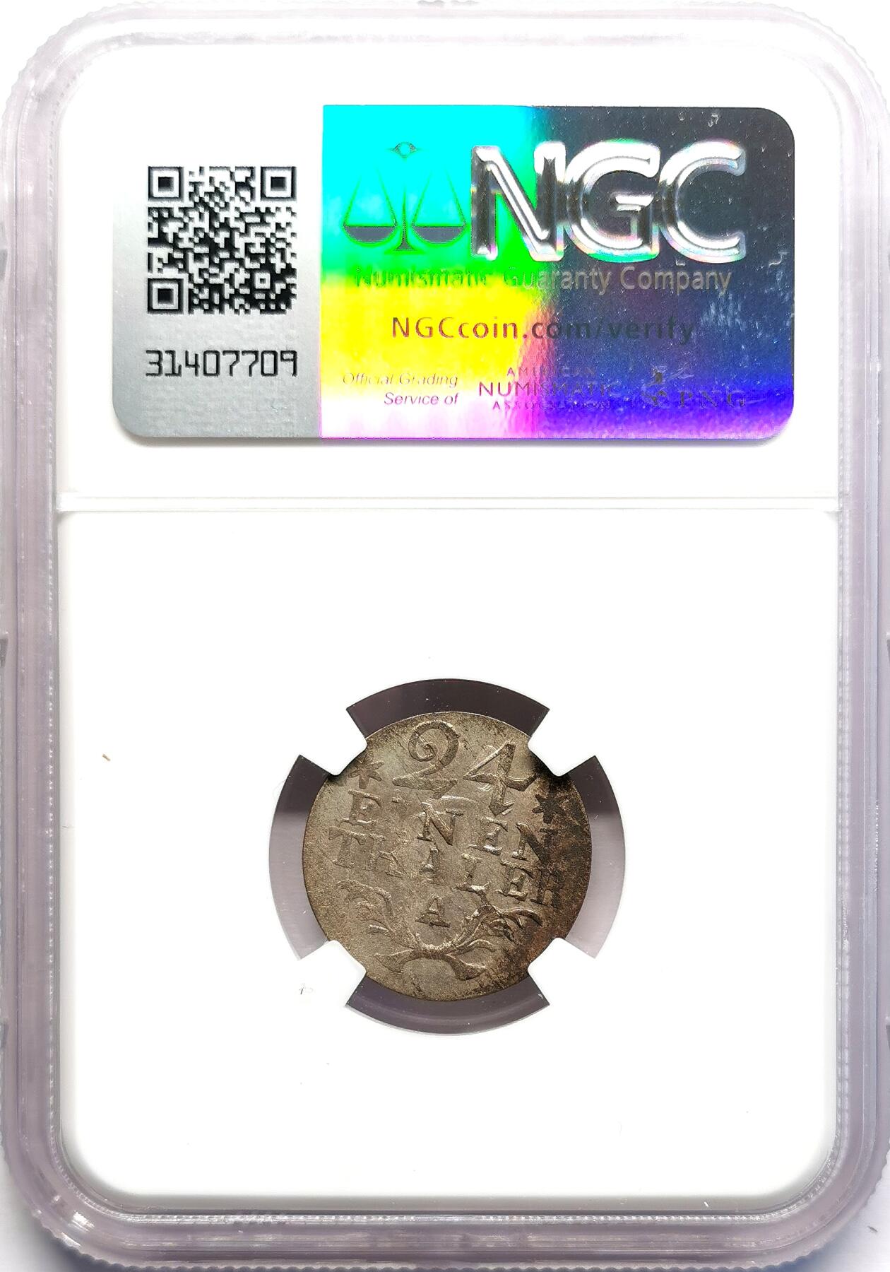 凡希社世界钱币微拍第二百七十一期 1783A普鲁士王国1/24泰勒银辅币NGC-MS62